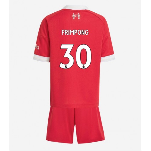 Maglia Calcio Liverpool Jeremie Frimpong #30 Prima Divisa Bambino 2025-26 Manica Corta (+ pantaloncini)